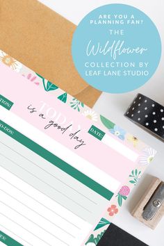 the wildflower collection by leaf - lane studio are you planning fan? printables