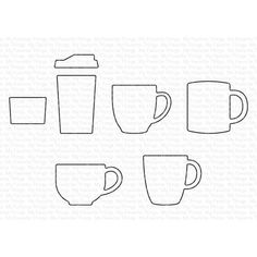 coffee mugs and cups cut outs