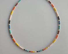 Trendy Multi Color Necklaces Seed Bead Choker Colorful - Etsy Gold Choker With Round Beads For Summer, Gold Round Beads Choker For Summer, Yellow Beaded Necklace With Spacer Beads For Festival, Cheap Colorful Beaded Choker Necklace, Gold Tiny Beads Choker For Summer, Summer Gold Choker With Tiny Beads, Adjustable Multicolor Necklace With Gold Beads, Multicolor Beaded Choker Necklace For Vacation, Multicolor Beaded Choker For Gifts