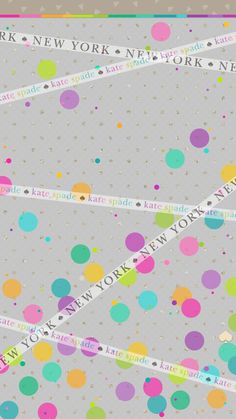 an abstract background with colorful circles and confetti on the bottom half of it