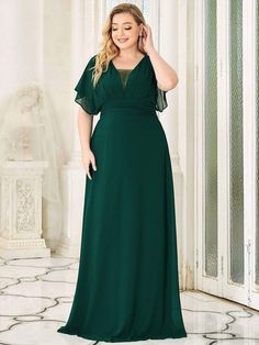 Women's A-Line Empire Waist Maxi Chiffon Evening Dress #sheep #swimming #workouts mother nature, mother earth, mother of the bride, dried orange slices, yule decorations, scandinavian christmas Elegant Short Sleeve Chiffon Prom Dress, Chiffon V-neck Evening Dress For Prom, Elegant Flowy Evening Dress For Prom Season, Chiffon Party Dress With Empire Waist, Chiffon Dress With Empire Waist For Party, Chiffon Evening Dress With Short Sleeves, V-neck Chiffon Evening Dress For Prom, Chiffon Maxi Dress With Empire Waist For Party, Prom Season Chiffon Maxi Evening Dress