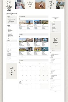 Notion Travel Planner Template | Itinerary Pl