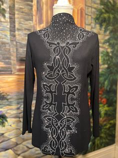 Expertly designed and crafted in Turkey, this Gorgeous Black blouse boasts sparkling crystals and premium 95% Viscose and 5% Elastane fabric. With a little stretch and light weight, it offers a perfect fit for any special occasion. Elevate your style with this high-quality, elegant piece. Crystals Black, Black Blouse Long Sleeve, Sleeves Blouse, Embroidered Wedding, Elastane Fabric, Lace Weddings, Sequin Fabric, Sparkling Crystal, Fabric Shop