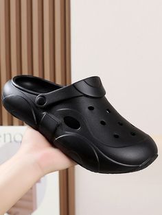 SkuCY-!150098Material EVA FeatureHollow OccasionCasual , Urban , Home Wear SeasonsSpring , Summer , Autumn TypeSandals , Platform Shoes , Crocs Heels HeightMid (3cm-5cm) ColorWHITE,BLACK,KHAKISize36-37,38-39,40-41,42-43,44-45 Please consult the size chart we provide for this item's measurements to help you decide which size to buy.Please note: There may be 1-3cm differ due to manual measurement.CMINCHFoot Length36-372338-392440-412542-432644-4527 Casual Jelly Sandals With Rubber Sole And Round Toe, Casual Jelly Sandals With Rubber Sole, Black Summer Clogs With Cushioned Footbed, Casual Flat Jelly Sandals Made Of Eva, Black Flat Heel Clogs For Summer, Black Summer Clogs, Black Breathable Sandals For Spring, Breathable Black Sandals For Spring, Black Flat Clogs For Summer