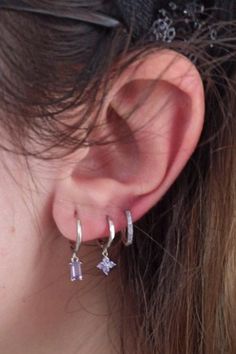 These sweet earrings are both glam and perfect for everyday wear.

>> Lilac Flower Huggies: https://pinealvisionjewelry.com/products/lilac-flower-huggies Delicate Silver Huggie Earrings Tarnish Resistant, Delicate Silver Tarnish Resistant Huggie Earrings, Elegant Tiny Silver Huggie Earrings, Elegant Tiny Dangle Hoop Earrings, Hypoallergenic Lavender Jewelry, Lavender Drop Earrings In Sterling Silver, Fine Jewelry Lavender Earrings As Gift, Dainty Nickel-free Purple Earrings, Dainty Purple Nickel-free Earrings