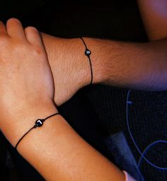 Couples Bracelet Boyfriend Girlfriend Bracelets Boyfriend | Etsy Hypoallergenic Round Friendship Bracelets, Adjustable Round Bracelet As Best Friend Gift, Black Minimalist Jewelry For Birthday Gift, Minimalist Black Jewelry For Birthday Gift, Handmade Couples Bracelets As Gift, Handmade Couples' Bracelets As Gift, Couples' Black Braided Bracelets As Gift, Couples Black Braided Bracelet Gift, Adjustable Black Bracelet For Birthday Gift