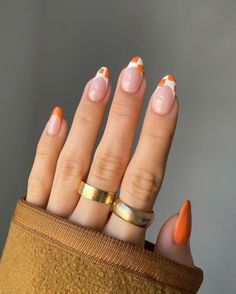 50+ Stunning Orange Nails You Need To Try; checkered nails! This includes orange nails acrylic, orange nails ideas, orange nails summer, orange nails spring, orange nails short, orange nails design, orange nails aesthetic, orange nails with flowers, orange nails almond & more! This also includes, orange nail art, orange nails acrylic short, orange nail designs, orange nail designs summer, orange nail polish, summer nails, summer nails ideas, spring nails & more! #orangenails #orangenailsideas Vacation Nail Designs, Orange Acrylic Nails, White French Nails, Checkered Nails, Glittery Nails