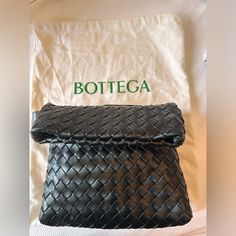 Brand New Bottega Veneta Bag Fast Shipping!! Black With Dust Bag Evening Pouch Shoulder Bag With Intrecciato Weave, Designer Black Bag With Intrecciato Weave, Luxury Black Top Handle Pouch, Luxury Black Shoulder Bag With Intrecciato Weave, Luxury Black Shoulder Bag Pouch, Designer Black Shoulder Bag Pouch, Black Clutch Pouch For Shopping, Black Shoulder Bag Pouch With Dust Bag, Designer Black Top Handle Pouch