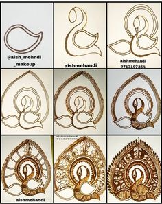 six different types of metal art work