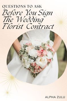 the front cover of a book with an image of a bride holding her wedding bouquet