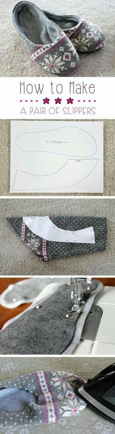 how to make a pair of slippers