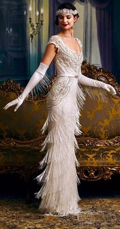 Gatsby Wedding Dress, Flapper Wedding, Flapper Girls, Great Gatsby Wedding, Flapper Girl, Gatsby Style, Stella York