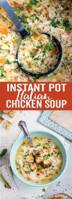 instant pot chicken soup is an easy and delicious dinner that's ready in under 30 minutes