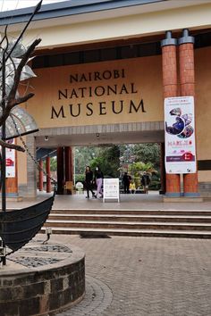 a statue in front of a national museum