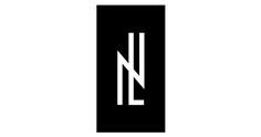 the letter n is made up of two lines in black and white, with one diagonal stripe at the bottom