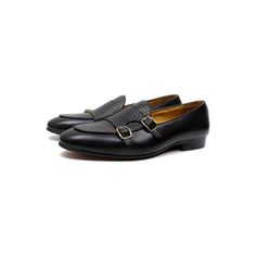 #Color_Black Classic Slip-on Leather Wedding Shoes, Formal Slip-on Tassel Loafers With Brogue Detailing, Brogue Detailed Slip-on Loafers For Galas, Business Slip-on Tassel Loafers With Closed Toe, Formal Closed Toe Slip-ons With Leather Sole, Elegant Slip-on Tassel Loafers With Rubber Sole, Timeless Slip-on Monk Strap Shoes For Galas, Timeless Round Toe Tassel Loafers For Formal Occasions, Formal Tassel Loafers With Brogue Detailing