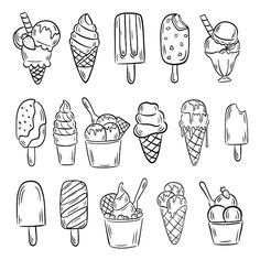 four ice creams with different toppings on them and the text freepik