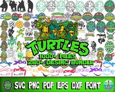 an image of teenage mutant stickers and decals for the tmnt logo