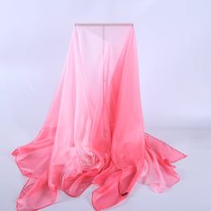 Material : 100% polyester chiffon Size: 71" x 59" (180 cm x 150 cm) Color: pink Pattern: gradient color This long chiffon scarf is a fabulous feminine scarf which can be worn in variety of ways. Extra long and extra wide - perfect to use as a beach scarf or wrap/shawl. Elegant Beach Shawl Scarf, Elegant Shawl Scarf For The Beach, Elegant Summer Beach Scarves, Pink Silk Scarf For Beach, Pink Silk Scarf For Summer Beach, Pink Shawl Scarf For Beach, Pink One-size Silk Shawl Scarf, Photo Ideas Beach, Beach Scarf