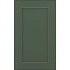 an image of a green cabinet door with no glass on the front and bottom panel