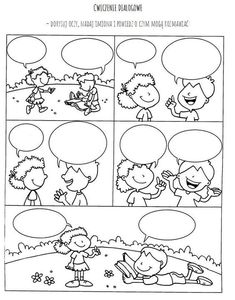 the comic strip shows children talking to each other