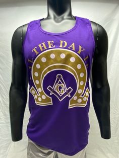 Omega Psi Phi Till Masonic Tank Another Classic T shirt Limited Quantity (Once Gone, They are Gone 3 Color Process PRICED TO GO Quality Nalia at Reasonable Prices!! Purple Sleeveless Moisture-wicking Top, Purple Graphic Print Sleeveless Tops, Purple Sleeveless Graphic Print Top, Purple Sleeveless Top With Graphic Print, Purple Sports Top With Letter Print, Sublimation Print Sleeveless Tops For Gym, Sleeveless Tops With Sublimation Print For Gym, Sleeveless Gym Tops With Sublimation Print, Purple Crew Neck Top For Gym