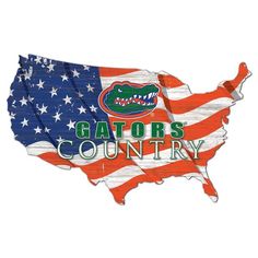 an american map with the words gators country on it