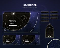 the stargate animated scene set is shown in this screenshote, with all its components displayed