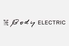 the body electric logo on a white background