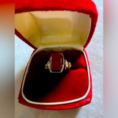 Huge Gem Stone Ring In 925/18k Gold. I Believe The Design On The Sides Are The 18k Gold And The Rest Are 925. It Is A Beautiful Vintage Ring Bought In Europe. Weighing 13 Grams.Will Fit Size 7 Or 8 . My Weighing Scale Is Accurate. Thank You For Looking. Exquisite 14k Gold Ruby Ring Gift, Elegant Sterling Silver Ruby Ring Gift, Luxury Sterling Silver Ruby Ring For Formal Occasions, Emerald Cut Jewelry With Polished Finish As Gift, Luxury Hallmarked Silver Ruby Ring, Timeless Stamped 925 Ring As Gift, Elegant Sterling Silver Ring Stamped 14k, Rectangular Bezel Set Formal Jewelry, Timeless Gift Rings Stamped 925