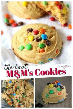 the best m & m's cookies are made with cookie mix and chocolate chips