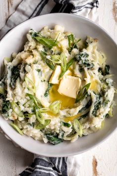 Irish Colcannon with Kale in rustic serving bowl Irish Colcannon, Colcannon Recipe, Curly Kale, European Butter, Salted Potatoes, Irish Recipes Traditional, Idaho Potatoes, 2023 Recipes, Vegetarian Cabbage