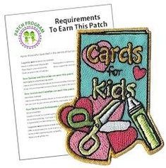 an iron - on patch with the words garts and kids written in cursive writing