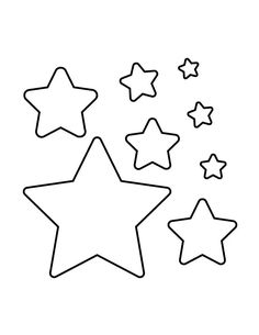 stars are flying in the air coloring page