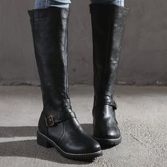 Specifications Gender:Women's,Category:Boots,Type:Knee High Boots,Toe Shape:Round Toe,Upper Materials:PU,Outsole Materials:Rubber,Heel Height(inch):2-3,Pattern:Solid Colored,US Size:36:6;37:6.5-7;38:7.5;39:8;40:8.5;41:9;42:9.5-10;43:10.5,UK Size:36:4;37:4.5-5;38:5.5;39:6;40:6.5;41:7;42:7.5-8;43:8.5,EU Size:36:36;37:37;38:38;39:39;40:39;41:40;42:41;43:42,Foot Length (cm):36:23;37:23.5;38:24;39:24.5;40:25;41:25.5;42:26;43:26.5,Foot Width (cm):36:9.06;37:9.25;38:9.45;39:9.65;40:9.84;41:10.04;42:10.24;43:10.43,Actual Heel Height (inch):2.17,2023 Trends:Riding Boots,Closure Type:Zipper,Heel Type:Chunky Heel, Size Chart Provided by Supplier. Centimeters Size US Size UK Size EU Size Foot Length Foot Width 36 6 4 36 23 9.06 37 6.5-7 4.5-5 37 23.5 9.25 38 7.5 5.5 38 24 9.45 39 8 6 39 24.5 9.65 40 8 Warm Snow Boots, Orthopedic Shoes, Womens Mid Calf Boots, Buckle Boots, Black Boots Women, Biker Boots, Boots Knee, Boots Fall, Long Boots