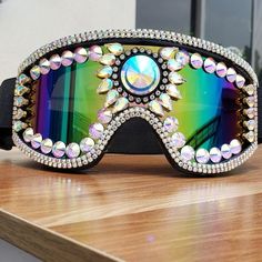 The Festival Holographic Crystal Rave Goggles are a true fashion statement. They effortlessly blend futuristic aesthetics with a touch of elegance, making them an essential accessory for any trendsetter. Whether you're rocking them at Burning Man, Coachella, or any other event, you'll instantly stand out from the crowd. Luxury Masks And Prosthetics For Costume Party And Festivals, Cheap Rave Costume Accessories For Party, Festival Accessories Cochella, Cheap Carnival Party Costume Accessories, Cheap Rave Party Costume Accessories, Cheap Novelty Carnival Costume Accessories, Cheap Costume Accessories For Cosplay Carnival, Elements Festival, Africa Burn