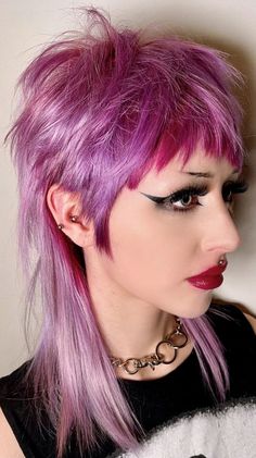 Punky Hair, Valentines Hair, Rocker Hair, Rose Fushia, Mullet Haircut, Box Of Chocolates