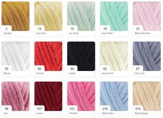 different colors of yarn for knitting