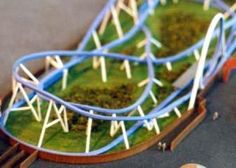 a miniature model of a roller coaster