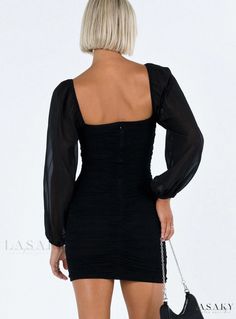 Lasaky - The Perfect Little Black Dress from Joslyn with Long Sleeves Black Minidress, Stylish Black Dress, Black Long Sleeve Mini Dress, Vegas Dresses, Beautiful Black Dresses, New Years Eve Dresses, Eve Dresses, Perfect Little Black Dress, Dress Slim