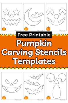 the pumpkin carving stencils templates are great for kids to make and decorate