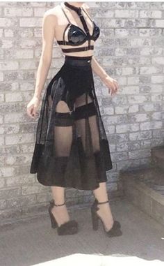 Goth Outfits, Edgy Outfits, Dark Fashion, Circle Skirt, Goth Fashion, Gothic Fashion, Alternative Fashion, Aesthetic Clothes