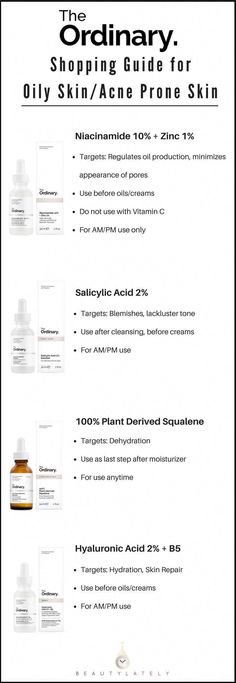 The Ordinary skincare guide: Which products are right for your Oily, Acne Prone Skin? Discover this budget-friendly and effective skincare brand. The Ordinary Skincare Guide, Normal Skin Care, Oily Acne Prone Skin, Skincare Guide, Ordinary Skincare, Oily Skin Acne, Skin Care Routine For 20s, Skin Care Guide, The Ordinary Skincare