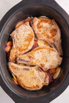 raw chicken in a slow cooker ready to cook