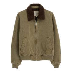 A sturdy canvas jacket that’s big on warmth and military style