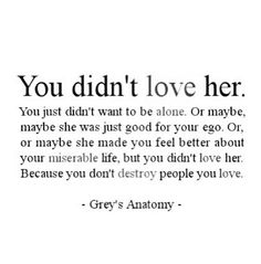 grey's anatomy quote you didn't love her