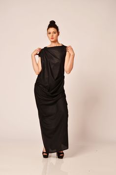 Women Black Dress, Maxi Dress Women, Plus Size Clothing ♛ All of Rosche's pieces are created with the sole purpose that YOU feel beautiful! Enjoy unique details in combination with high-quality materials every day and make an statement every place you go! ♛ Perfect for every occasion! ♛ Sizes: XS-4XL ♛ Materials & Care: Chiffon ♛ Delivery: ✈ Ready to ship in 3-5 business days. Priority shipping is used for all our packages: STANDART shipping estimated time for delivery: * Shipping to USA &am Black Pre-draped Evening Dress For Wedding, Black Chiffon Maxi Dress For Gala, Sheer Draped Evening Dress, Summer Wedding Black Chiffon Dress, Pre-draped Black Maxi Dress For Wedding, Pre-draped Black Draped Evening Dress, Black Pre-draped Draped Evening Dress, Black Fitted Floor-length Chiffon Dress, Black Chiffon Evening Dress For Summer