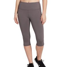 Product Information Train For Success In The Dsg Women’s Performance Capris. This Pant Features Wicking To Provide Fast Dry Times. It Also Includes An Internal Back Pocket To Hold Your Cellphone While You Move. Take On Your Goals With Ease In The Dsg Women’s Performance Capris. Fit Fitted Capris Wide, Flat Elastic Waistband Technology Wicking Absorbs Moisture To Keep Your Skin Dry Design Smoothing And Breathable Jersey Material Back Waistband Pocket Can Hold Cellphone Cover-Stitching On Seams Av Moisture-wicking Medium Support Bottoms, Casual Compression Capris, Medium Support Go-dry Yoga Pants, Sports Bottoms With Medium Support In Gray, Moisture-wicking Fitted Sports Capris, Moisture-wicking Snug Fit Leggings, Fitted Moisture-wicking Capris, Solid Color Workout Capris, Fitted Moisture-wicking Capri Bottoms