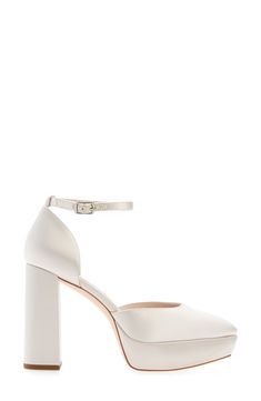 A squared toe and a block heel make this platform pump a perfectly poised option for any occasion. Adjustable ankle strap with buckle closure Textile upper/leather lining and sole Imported Elegant Ankle Strap Platform Block Heels, Elegant Block Heels With Ankle Strap, Loeffler Randall, Nordstrom Store, Platform Pumps, Women's Pumps, Nordstrom Rack, Block Heels, Ankle Strap