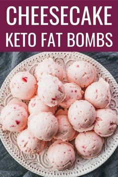 Using Cream Cheese, Strawberry Cheesecake Bites, Healthy Sweet Snacks, Keto Recipes Breakfast